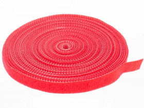 Taśma rzepowa 10mm 5m czerwona Back to Back NEKU