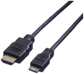 Value HDMI kabel Wtyczka HDMI-A, Wtyk HDMI Mini-C 2.00 m czarny 11.99.5580 standard HDMI Kabel HDMI