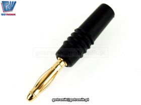 Wtyk banan 2mm czarny