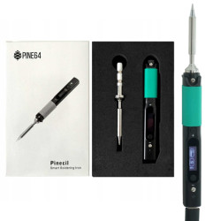 BLACK WEEKend - Lutownica Pinecil V2 smart PINE64 100-400°C OLED menu PL + grot naklejka