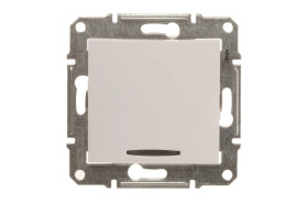 Sedna Łącznik jednobiegunowy 10AX z podświetleniem LED biały SDN1400121