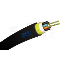 Kabel światłowodowy ADSS 24 włókna SM 9/125 G.652.D wielotubowy (2x12J) 4kN do instalacji napowietrznych czarny ZTT