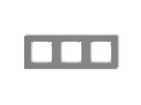 MINI Ramka 3 potrójna uniwersalna z tworzywa szary mat 27MR-3 KARLIK