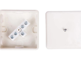 Puszka hermetyczna n/t 86x86x39mm z zaciskiem 5x2,5mm IP55 biała 0226-01