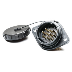 Złącze wielostykowe przemysłowe 10-pinowe Montaż na kołnierzu Gniazdo RS PRO