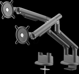 DM7210 Monitor mount, two displays, 13" - 35", desk mount, black