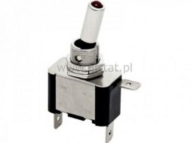 Przeł. hebel. stab. 2-poz. ON-OFF 20A podśw. R12V