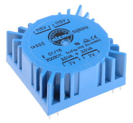 Płyta montażowa 2 x 7V ac 115 V ac, 230 V ac 7VA 2-wyjściowy Płytka drukowana