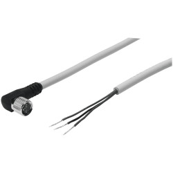 FESTO 8066664 Sensor/actuator cable M8 2.5m 3-pin socket shielded