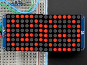 Adafruit 16x8 1.2" LED Matrix + Backpack - Ultra Bright Round Red LEDs