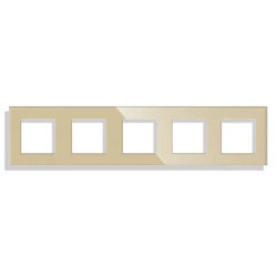 Ramka szklana - pięciokrotna - złota - do modułów Tawoia Glass