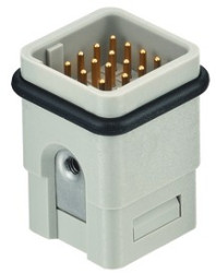 Pin contact insert, 3A, 21 pole, unequipped, crimp connection, 09120213001