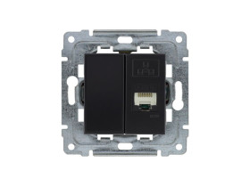 DANTE Gniazdo komputerowe pojedyncze RJ45 bez ramki czarny 450966 KOS