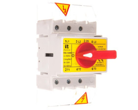 Rozłącznik izolacyjny 3P 80A z pokrętłem na rozłączniku czerwonym RSI-3080W03