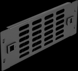 66986 10" Panel, ventilation slots, 2 U, black