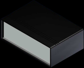 ABS enclosure, (L x W x H) 141 x 218 x 76 mm, black, NE 33.9 SCHWARZ