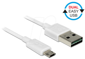 84805 Cable EASY-USB 2.0-A m.>Micro USB white 0.2m