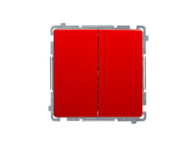 SIMON BASIC Wyłącznik podwójny świecznikowy (moduł) szybkozłącza czerwony BMW5.01/22 KONTAKT SIMON