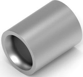 Butt connector, uninsulated, 13-15 mm², AWG 6, gray, 11.1 mm, 34319