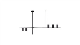 Lampa Wisząca Rocco, Niebanalna Nowoczesna Konstrukcja Nad Blat, Czarna Gwint...