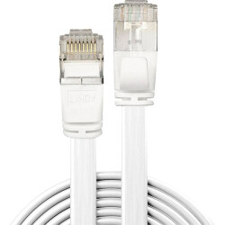LINDY 47543 Cat.6A U/FTP Flat Network Cable, White, 3m