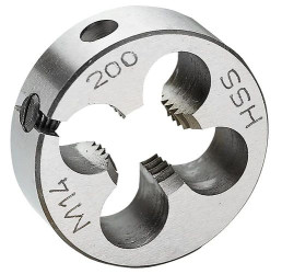 Narzynka , gwint: M9, śr. zewn.: 25.4mm, gr.: 9mm, Stal chromowo-wanadowa