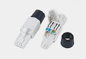 Wtyk modularny RJ-45 8p8c UTP kat.6 beznarzędziowy, tył skręcany TS