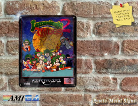 Rustic Retro Gaming Lemmings 2 Game Box - Metal Sign