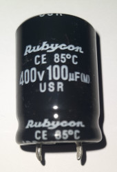 Kondensator elektrolityczny 100uF 400V 85' 22x30mm SNAP-IN RUBYCON cena netto