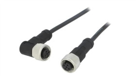 M12a04fl12afrsb001 Kabel Do Czujników/Automatyki 4Pin M12-M12 1M Wtyk Wtyk