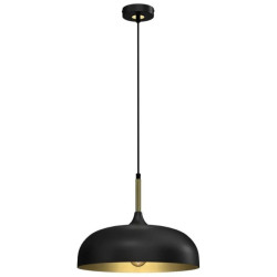 Lampa wisząca LINCOLN BLACK/GOLD 1xE27 35cm MLP8030 Milagro