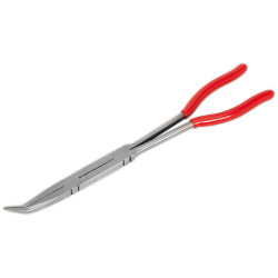 Sealey AK8592 Needle Nose Pliers 45&#xB0; Double Joint Long Reach 335mm