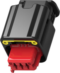 Socket, unequipped, 3 pole, straight, 1 row, red, 1801179-8