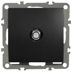 QUADRA Gniazdo antenowe SAT TYP F czarne matowe