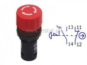 Przełącznik stabilny NO; NC; 30mm; 5A; 230V; grzyb