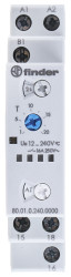 Timer Relay Szyna DIN 12 → 240V ac/dc SPDT 1-stykowy Finder SPDT 0.1 → 20 min, 0.1 → 20 s, 0.1