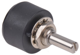 Potencjometr z przewodem nawojowym 25kΩ RS PRO średnica wału 6,35 mm 1W długość wału 25mm średnica 25.4mm Montaż