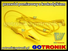 Przewód pomiarowy 120cm z krokodylem żółty