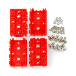 Grove - osłona modułów 1x2 czerwona - 4szt.