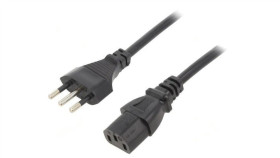 Kabel: 3X1mm2, Cei 23-50 (L) Wtyk,Iec C13 Żeński, 1M Lt-319+501 H05vv-F 3X1.0...