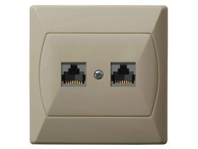 AKCENT Gniazdo komputerowe podwójne kat.5e KRONE beżowy GPK-2A/K/01 OSPEL