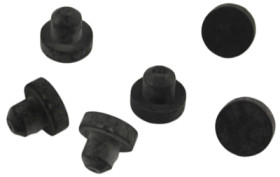 Enclosure feet, rubber, black, for series 1592 T Case, 1592ETRF