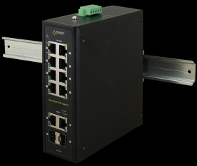 Switch przemysłowy PULSAR ISF108 (8xPoE, 2xCombo)