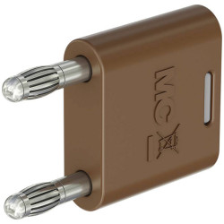 St&#xE4;ubli 644010-27 KS2-4N-19 connector, brown, &#xD8; 4 mm pin, insulated, brass