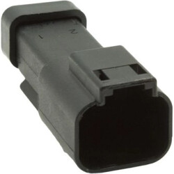 Socket housing, for rectangular miniature plug, PX0106P02BK