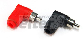 Wtyk cinch/RCA plastikowy kątowy