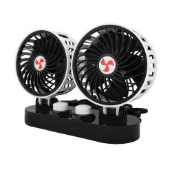 Wentylator samochodowy 12V 2x5" z regulacją