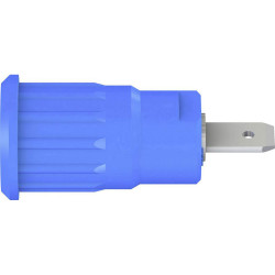 Stäubli 497079-23 Safety jack socket blue Ø 4mm brass rotating part