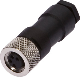 Gniazdo kablowe, proste, do samodzielnego montażu Złącze lutownicze, Ø3,5-5mm, 4A, 30V, VK003075
