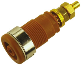 Gniazdo bananowe Żeński Połączenie lutowane typ Gniazdo bananowe Brązowy 32A Hirschmann Test & Measurement rozmiar 4 mm